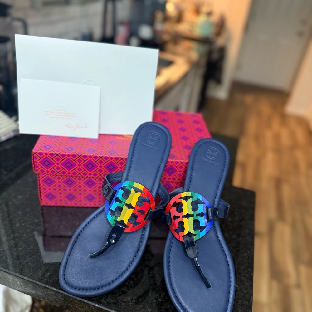 Tory Burch Multicolor Logo Sandals